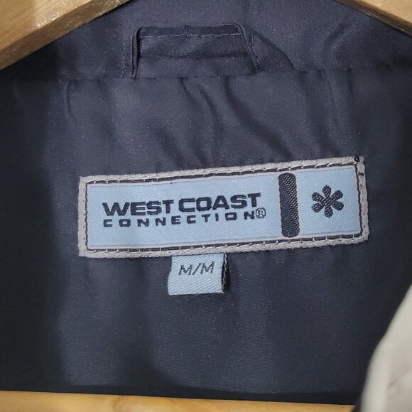 West Coast Connection Off White Windbreaker Trench Coat Jacket Zip Front Pockets - Picture 5 of 11